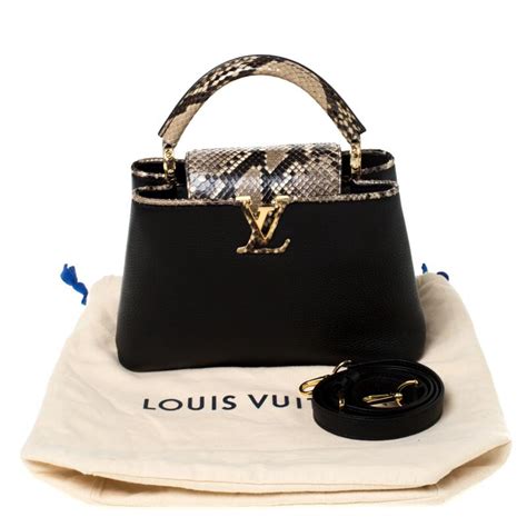 louis vuitton capucines pm black|louis vuitton capucines bb python.